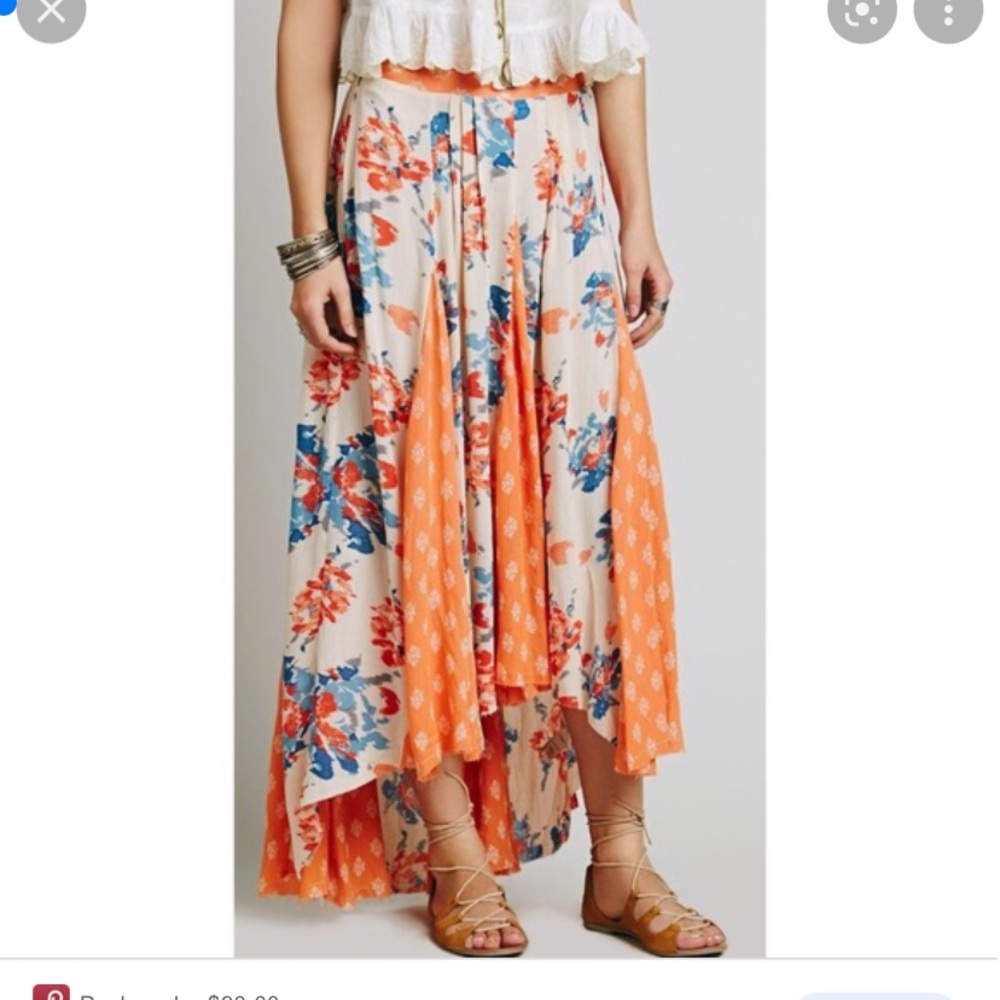 Free people floral skirt great condition. Super pretty and flowy. - Picture 5 of 6